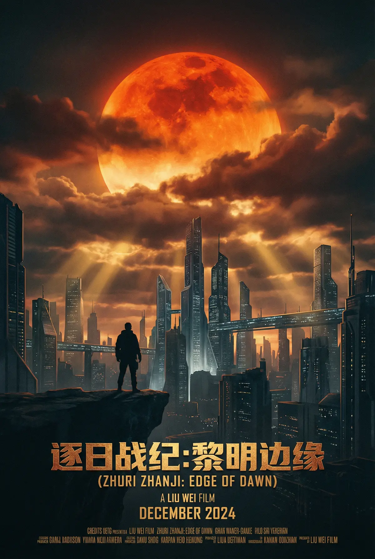 福利姬 出品科幻巨制《逐日战纪》电影海报